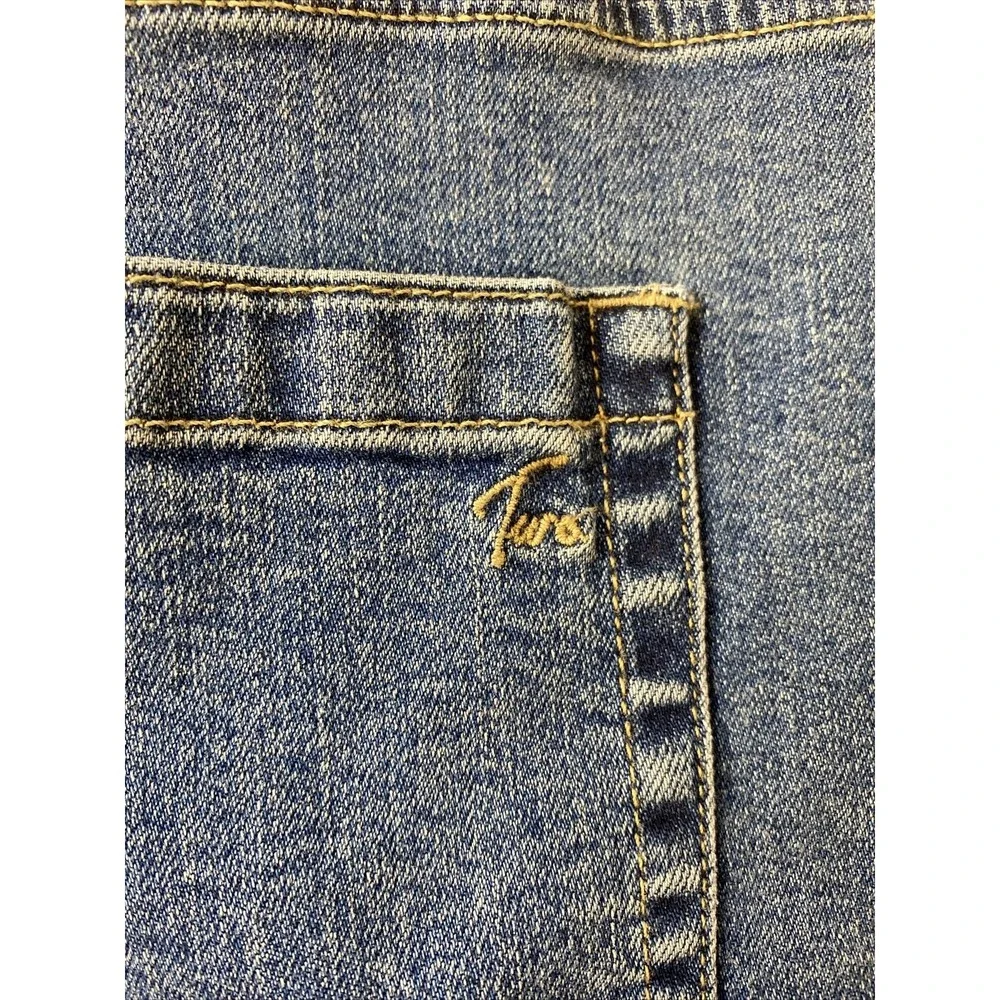 Two‎ By Vince Camuto Denim Skirt Women's Size 24W Med Wash Button Up Pockets